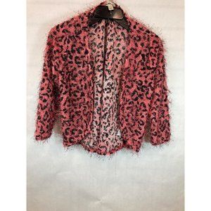 Chic Knit Elegance: X-Small Black & Pink  Women's Sweater - Cozy Comfort & Timel